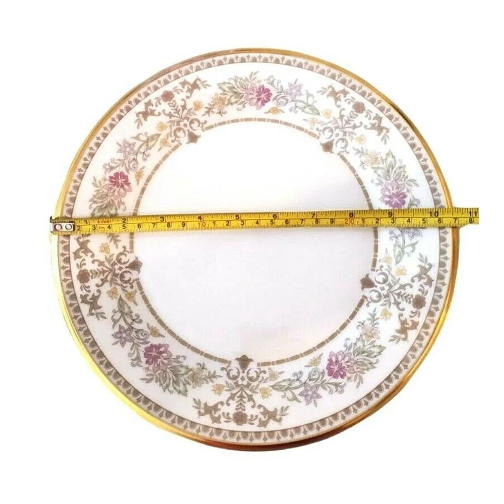 Lenox Castle Garden Dinner Plate 10 3/4" Floral Pattern Gold Trim Made in USA - Picture 3 of 4